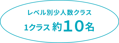 レベル別少人数クラス 1クラス約10名