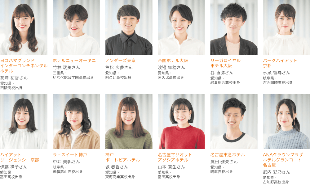 【国際ホテル科】新卒業生就職先紹介