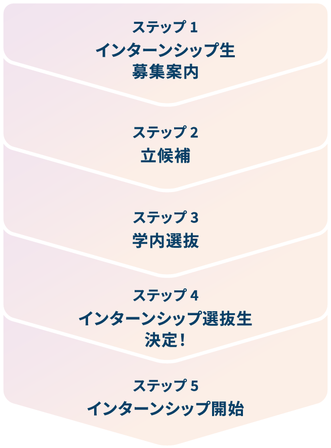 インターンシップ参加の流れ