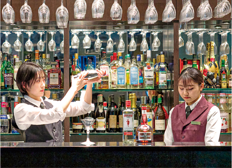 レストランバーカウンター実習室の写真